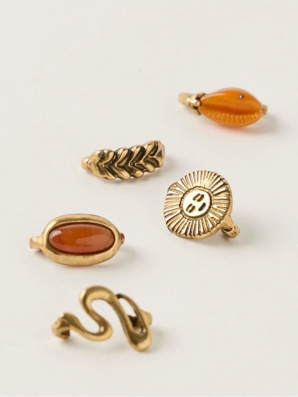Free People Gold sandal charm set